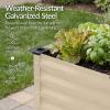image:imageBest Choice Products 48x24x30in Galvanized Raised Garden Bed Metal Elevated Planter Box Vegetable Garden for Backyard Patio Balcony 100 Non Toxic Materials  Dark Brown Wood GrainBeige