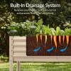 image:imageBest Choice Products 48x24x30in Galvanized Raised Garden Bed Metal Elevated Planter Box Vegetable Garden for Backyard Patio Balcony 100 Non Toxic Materials  Dark Brown Wood GrainBeige
