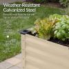 image:imageBest Choice Products 48x24x30in Galvanized Raised Garden Bed Metal Elevated Planter Box Vegetable Garden for Backyard Patio Balcony 100 Non Toxic Materials  Dark Brown Wood GrainBeige