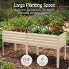 image:imageBest Choice Products 48x24x30in Galvanized Raised Garden Bed Metal Elevated Planter Box Vegetable Garden for Backyard Patio Balcony 100 Non Toxic Materials  Dark Brown Wood GrainBeige