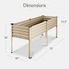 image:imageBest Choice Products 48x24x30in Galvanized Raised Garden Bed Metal Elevated Planter Box Vegetable Garden for Backyard Patio Balcony 100 Non Toxic Materials  Dark Brown Wood GrainBeige