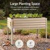 image:imageBest Choice Products 48x24x30in Galvanized Raised Garden Bed Metal Elevated Planter Box Vegetable Garden for Backyard Patio Balcony 100 Non Toxic Materials  Dark Brown Wood GrainBeige