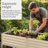 image:imageBest Choice Products 48x24x30in Galvanized Raised Garden Bed Metal Elevated Planter Box Vegetable Garden for Backyard Patio Balcony 100 Non Toxic Materials  Dark Brown Wood GrainBeige