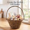 image:imageBest Choice Products Handwoven Gift Basket for Mothers Day Large Woven Storage Basket for Gifts Candles amp Flowers WCollapsible Handle Tapered Shape Water Hyacinth 15 Inch Basket  WhiteChestnut