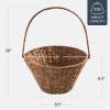 image:imageBest Choice Products Handwoven Gift Basket for Mothers Day Large Woven Storage Basket for Gifts Candles amp Flowers WCollapsible Handle Tapered Shape Water Hyacinth 15 Inch Basket  WhiteChestnut