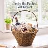 image:imageBest Choice Products Handwoven Gift Basket for Mothers Day Large Woven Storage Basket for Gifts Candles amp Flowers WCollapsible Handle Tapered Shape Water Hyacinth 15 Inch Basket  WhiteChestnut