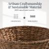 image:imageBest Choice Products Handwoven Gift Basket for Mothers Day Large Woven Storage Basket for Gifts Candles amp Flowers WCollapsible Handle Tapered Shape Water Hyacinth 15 Inch Basket  WhiteChestnut