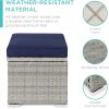 image:imageBest Choice Products Set of 2 Wicker Ottomans Multipurpose Outdoor Furniture for Patio Backyard Additional Seating Footrest Side Table wStorage Removable Cushions  BrownBeigeGrayNavy