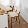image:imageBest Choice Products Set of 2 CounterHeight Bar Stools MidCentury Modern Armless Wood Stools WUpholstered Seat Cushion amp Backrest for Kitchen Island or Dining Room Bar  WalnutGrayWalnutCream