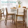 image:imageBest Choice Products Set of 2 CounterHeight Bar Stools MidCentury Modern Armless Wood Stools WUpholstered Seat Cushion amp Backrest for Kitchen Island or Dining Room Bar  WalnutGrayWalnutCream