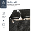 image:imageBest Choice Products XLarge Laundry Hamper with Lid Natural Handwoven Hyacinth Laundry Basket WRemoveable amp Washable Liner Bag Portable Handles 53 Gallon 200 liters  ChestnutBlack