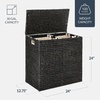 image:imageBest Choice Products XLarge Laundry Hamper with Lid Natural Handwoven Hyacinth Laundry Basket WRemoveable amp Washable Liner Bag Portable Handles 53 Gallon 200 liters  ChestnutBlack