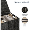 image:imageBest Choice Products XLarge Laundry Hamper with Lid Natural Handwoven Hyacinth Laundry Basket WRemoveable amp Washable Liner Bag Portable Handles 53 Gallon 200 liters  ChestnutBlack