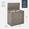 image:imageBest Choice Products XLarge Laundry Hamper with Lid Natural Handwoven Hyacinth Laundry Basket WRemoveable amp Washable Liner Bag Portable Handles 53 Gallon 200 liters  ChestnutGray