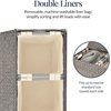 image:imageBest Choice Products XLarge Laundry Hamper with Lid Natural Handwoven Hyacinth Laundry Basket WRemoveable amp Washable Liner Bag Portable Handles 53 Gallon 200 liters  ChestnutGray