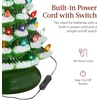 image:imageBest Choice Products 15in Ceramic Christmas Tree Prelit HandPainted Tabletop Holiday Tree 2 Star Toppers 64 Lights  Green wWarm White BulbsFrosted W Multicolored Lights