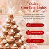 image:imageBest Choice Products 15in Ceramic Christmas Tree Prelit HandPainted Tabletop Holiday Tree 2 Star Toppers 64 Lights  Green wWarm White BulbsGingerbread  White