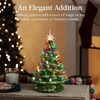 image:imageBest Choice Products 15in Ceramic Christmas Tree Prelit HandPainted Tabletop Holiday Tree 2 Star Toppers 64 Lights  Green wWarm White BulbsGreen W Multicolored Lights