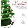 image:imageBest Choice Products 15in Ceramic Christmas Tree Prelit HandPainted Tabletop Holiday Tree 2 Star Toppers 64 Lights  Green wWarm White BulbsGreen W Warm White Lights