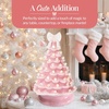 image:imageBest Choice Products 15in Ceramic Christmas Tree Prelit HandPainted Tabletop Holiday Tree 2 Star Toppers 64 Lights  Green wWarm White BulbsPink W White Lights