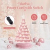 image:imageBest Choice Products 15in Ceramic Christmas Tree Prelit HandPainted Tabletop Holiday Tree 2 Star Toppers 64 Lights  Green wWarm White BulbsPink W White Lights