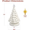 image:imageBest Choice Products 15in Ceramic Christmas Tree Prelit HandPainted Tabletop Holiday Tree 2 Star Toppers 64 Lights  Green wWarm White BulbsWhite W Warm White Lights