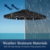 image:imageBest Choice Products Patio Market Umbrella with Wavy Trim UV Fade Resistant 210g Canopy Crank amp Tilt Wind Vent HeavyDuty FrameBlack