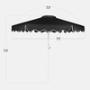 image:imageBest Choice Products Patio Market Umbrella with Wavy Trim UV Fade Resistant 210g Canopy Crank amp Tilt Wind Vent HeavyDuty FrameBlack