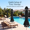 image:imageBest Choice Products Patio Market Umbrella with Wavy Trim UV Fade Resistant 210g Canopy Crank amp Tilt Wind Vent HeavyDuty FrameBlack