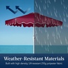 image:imageBest Choice Products Patio Market Umbrella with Wavy Trim UV Fade Resistant 210g Canopy Crank amp Tilt Wind Vent HeavyDuty FrameBurgundy