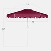 image:imageBest Choice Products Patio Market Umbrella with Wavy Trim UV Fade Resistant 210g Canopy Crank amp Tilt Wind Vent HeavyDuty FrameBurgundy