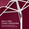 image:imageBest Choice Products Patio Market Umbrella with Wavy Trim UV Fade Resistant 210g Canopy Crank amp Tilt Wind Vent HeavyDuty FrameBurgundy