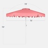 image:imageBest Choice Products Patio Market Umbrella with Wavy Trim UV Fade Resistant 210g Canopy Crank amp Tilt Wind Vent HeavyDuty FrameFlamingo Pink