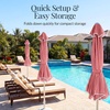 image:imageBest Choice Products Patio Market Umbrella with Wavy Trim UV Fade Resistant 210g Canopy Crank amp Tilt Wind Vent HeavyDuty FrameFlamingo Pink