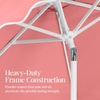 image:imageBest Choice Products Patio Market Umbrella with Wavy Trim UV Fade Resistant 210g Canopy Crank amp Tilt Wind Vent HeavyDuty FrameFlamingo Pink