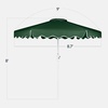 image:imageBest Choice Products Patio Market Umbrella with Wavy Trim UV Fade Resistant 210g Canopy Crank amp Tilt Wind Vent HeavyDuty FrameGreen