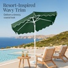 image:imageBest Choice Products Patio Market Umbrella with Wavy Trim UV Fade Resistant 210g Canopy Crank amp Tilt Wind Vent HeavyDuty FrameGreen
