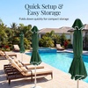 image:imageBest Choice Products Patio Market Umbrella with Wavy Trim UV Fade Resistant 210g Canopy Crank amp Tilt Wind Vent HeavyDuty FrameGreen