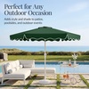 image:imageBest Choice Products Patio Market Umbrella with Wavy Trim UV Fade Resistant 210g Canopy Crank amp Tilt Wind Vent HeavyDuty FrameGreen