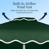image:imageBest Choice Products Patio Market Umbrella with Wavy Trim UV Fade Resistant 210g Canopy Crank amp Tilt Wind Vent HeavyDuty FrameGreen