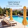 image:imageBest Choice Products Patio Market Umbrella with Wavy Trim UV Fade Resistant 210g Canopy Crank amp Tilt Wind Vent HeavyDuty FrameMarigold