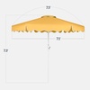 image:imageBest Choice Products Patio Market Umbrella with Wavy Trim UV Fade Resistant 210g Canopy Crank amp Tilt Wind Vent HeavyDuty FrameMarigold