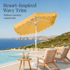 image:imageBest Choice Products Patio Market Umbrella with Wavy Trim UV Fade Resistant 210g Canopy Crank amp Tilt Wind Vent HeavyDuty FrameMarigold