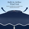 image:imageBest Choice Products Patio Market Umbrella with Wavy Trim UV Fade Resistant 210g Canopy Crank amp Tilt Wind Vent HeavyDuty FrameNavy Blue