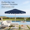 image:imageBest Choice Products Patio Market Umbrella with Wavy Trim UV Fade Resistant 210g Canopy Crank amp Tilt Wind Vent HeavyDuty FrameNavy Blue