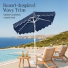 image:imageBest Choice Products Patio Market Umbrella with Wavy Trim UV Fade Resistant 210g Canopy Crank amp Tilt Wind Vent HeavyDuty FrameNavy Blue