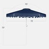 image:imageBest Choice Products Patio Market Umbrella with Wavy Trim UV Fade Resistant 210g Canopy Crank amp Tilt Wind Vent HeavyDuty FrameNavy Blue