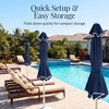 image:imageBest Choice Products Patio Market Umbrella with Wavy Trim UV Fade Resistant 210g Canopy Crank amp Tilt Wind Vent HeavyDuty FrameNavy Blue