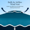 image:imageBest Choice Products Patio Market Umbrella with Wavy Trim UV Fade Resistant 210g Canopy Crank amp Tilt Wind Vent HeavyDuty FramePeacock
