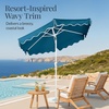 image:imageBest Choice Products Patio Market Umbrella with Wavy Trim UV Fade Resistant 210g Canopy Crank amp Tilt Wind Vent HeavyDuty FramePeacock